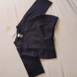 Fabletics seamless stretchy cropped top with key hole back